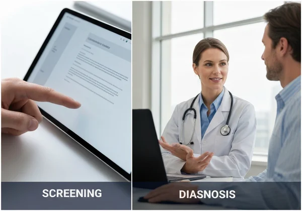 Contraste visual entre una prueba en línea y una evaluación clínica de autismo