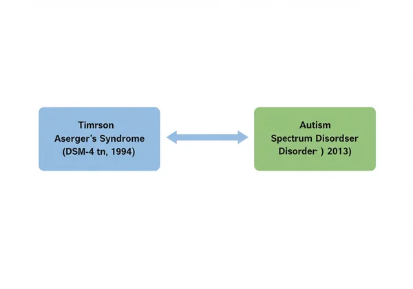 Cronologia che mostra l'evoluzione dalla diagnosi di Asperger a DSA
