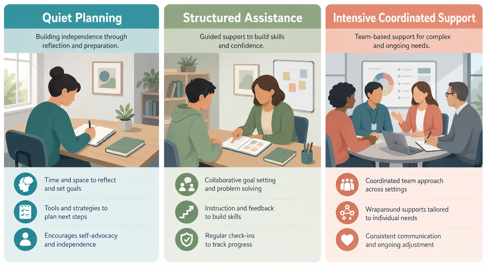Autism support needs comparison