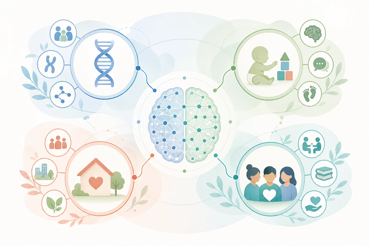 Autism development factors map