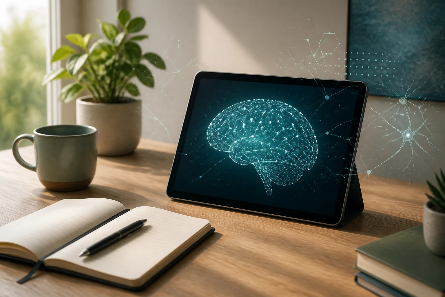 Calm brain research workspace