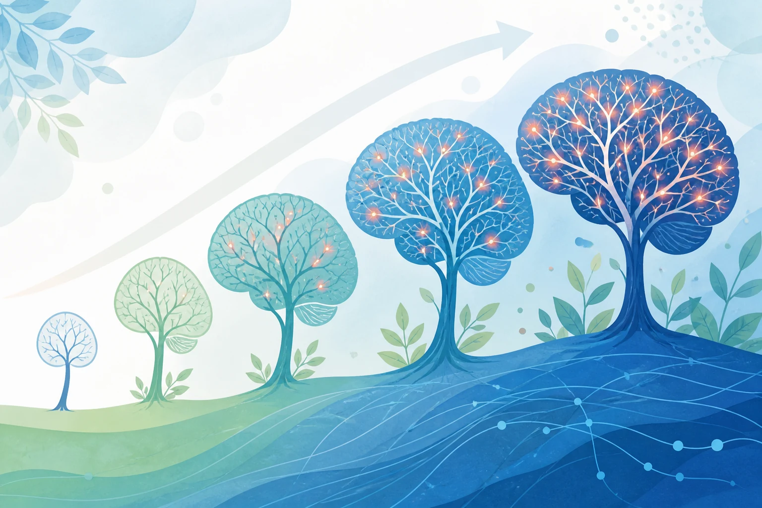 Early brain development illustration